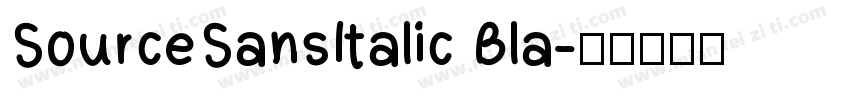 SourceSansItalic Bla字体转换